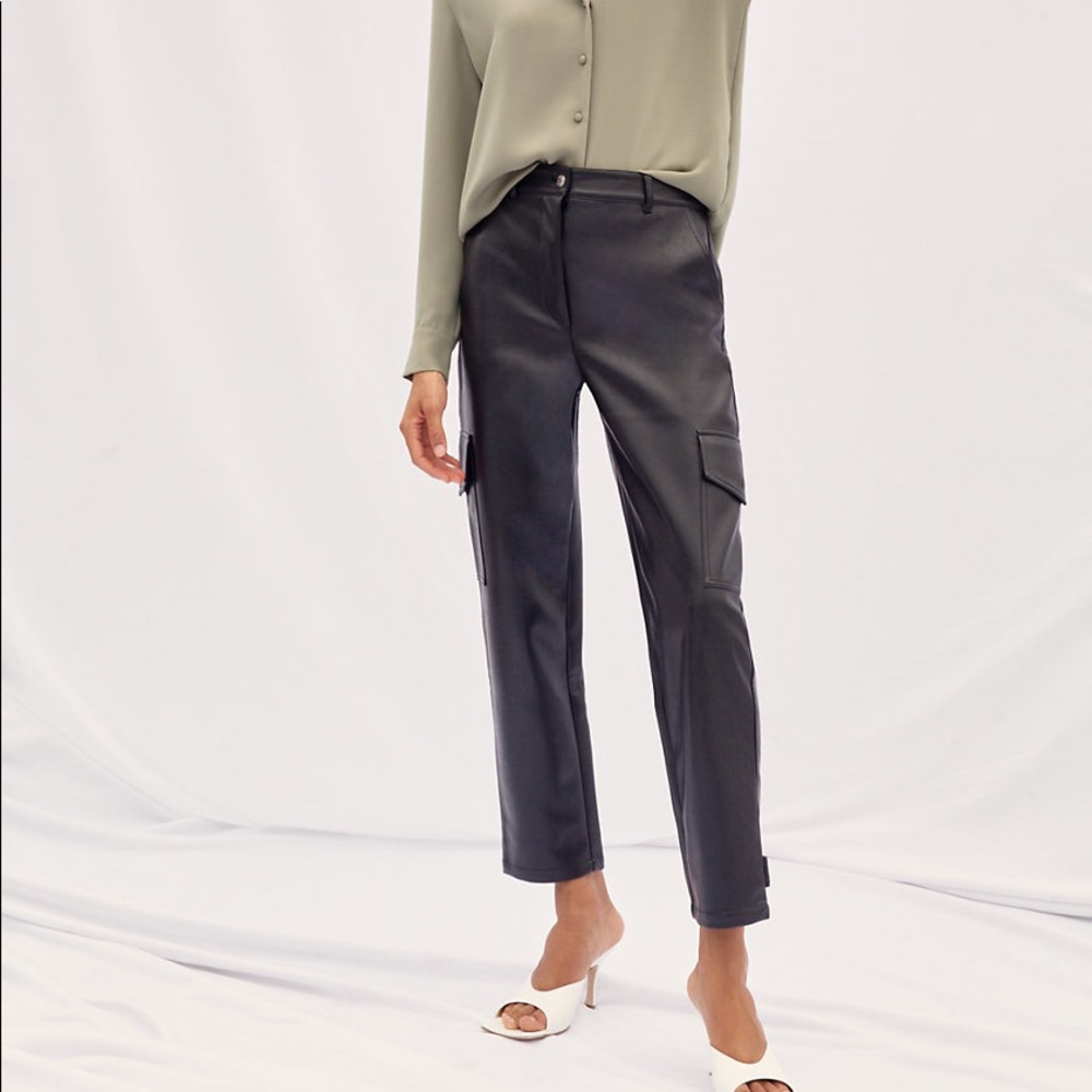 Wilfred Modern Cargo Pants Faux Leather